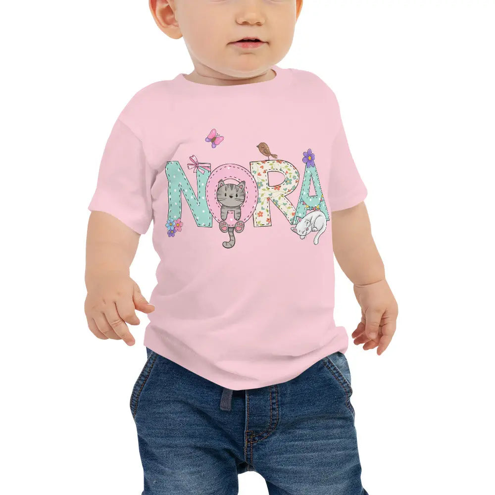 Spring Cats Personalized Baby Short Sleeve Tee Amazing Faith Designs