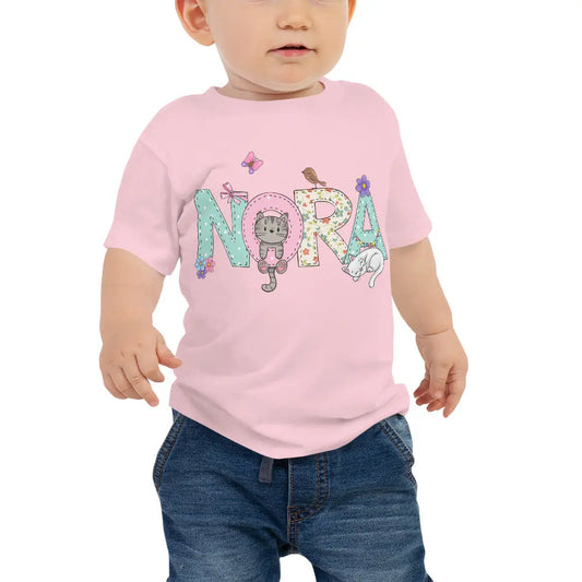 Spring Cats Personalized Baby Short Sleeve Tee Amazing Faith Designs