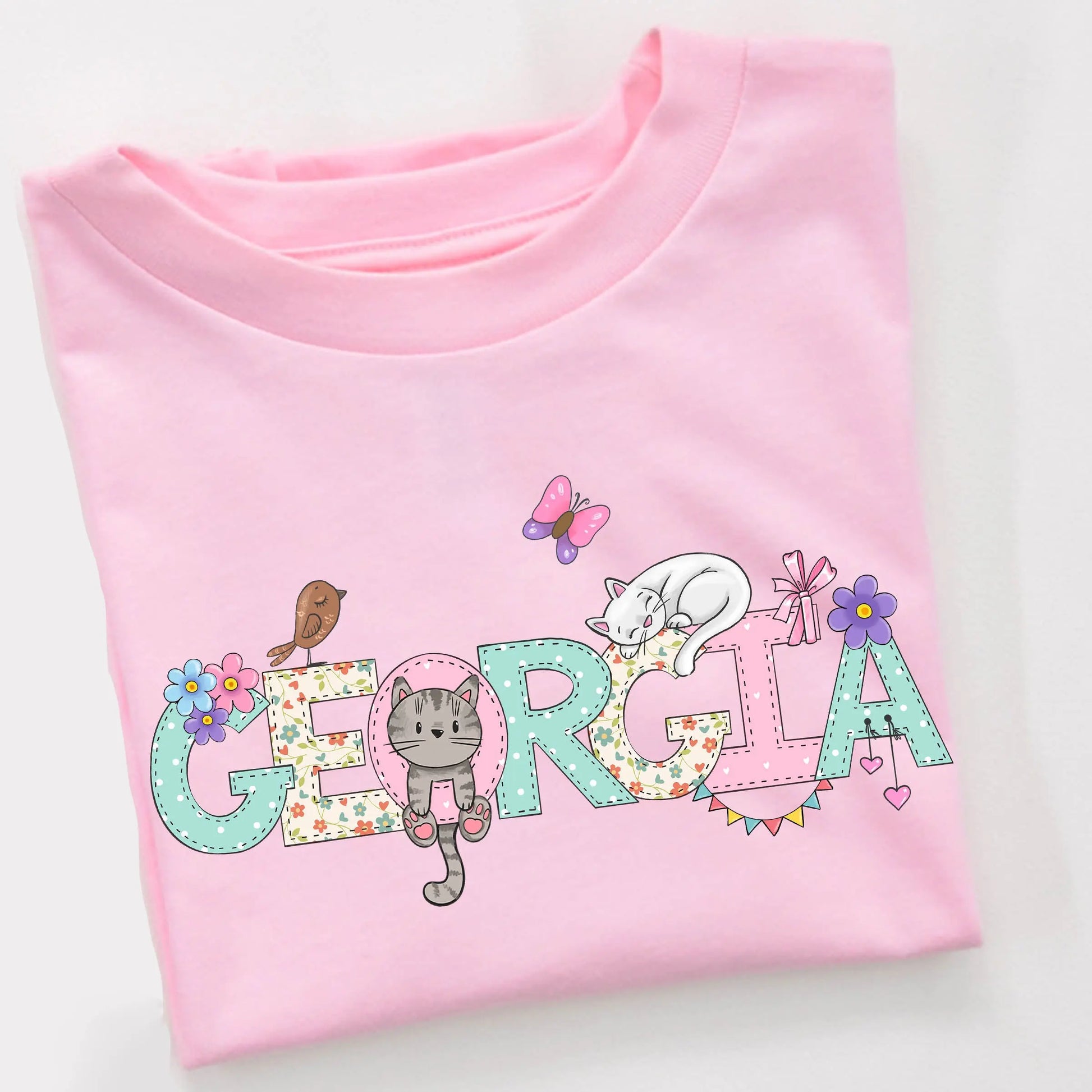 Spring Cats Personalized T-Shirts (Youth Sizes) Amazing Faith Designs
