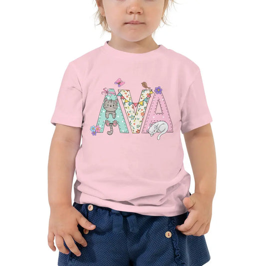 Spring Cats Personalized Toddler Short Sleeve Tee Amazing Faith Designs