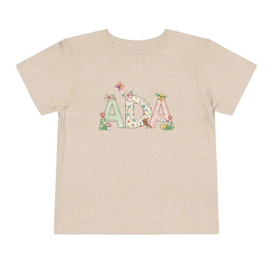 Spring Flowers Personalized Toddler Shirt Printify