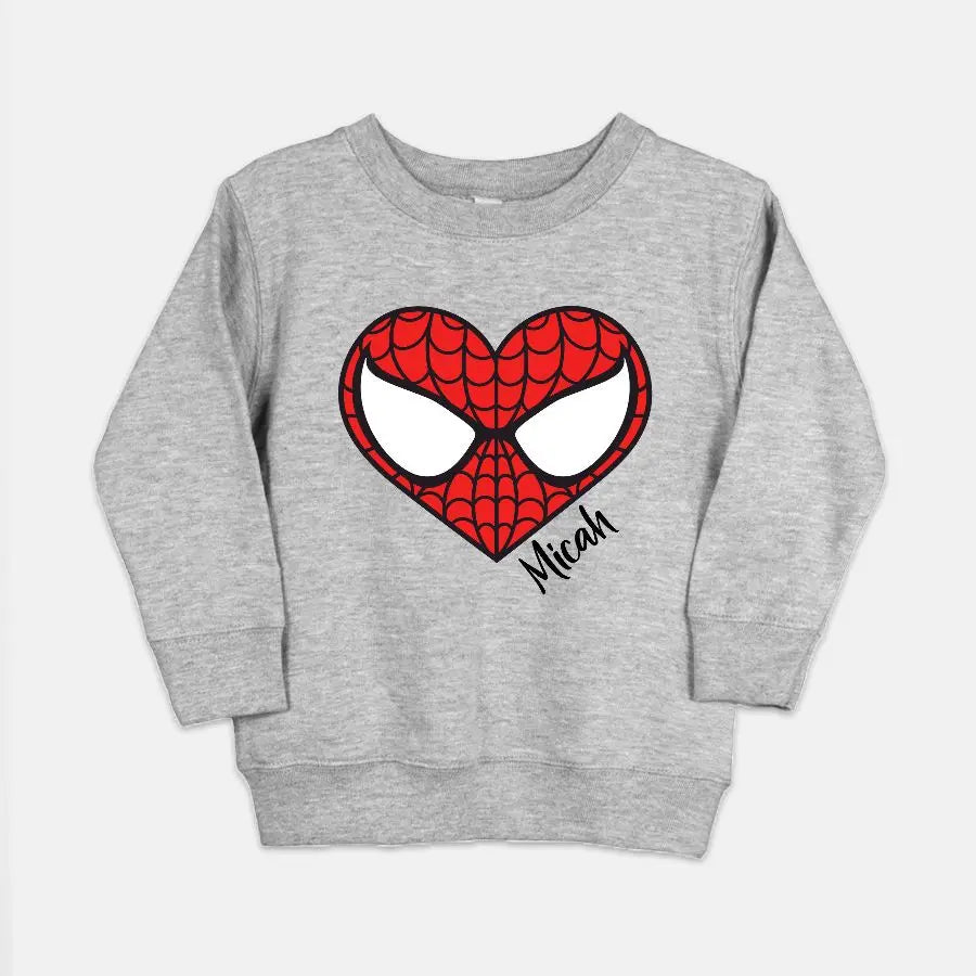 Superhero Heart Toddler Sweatshirt - Personalized Amazing Faith Designs