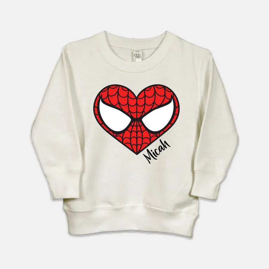 Superhero Heart Toddler Sweatshirt - Personalized Amazing Faith Designs