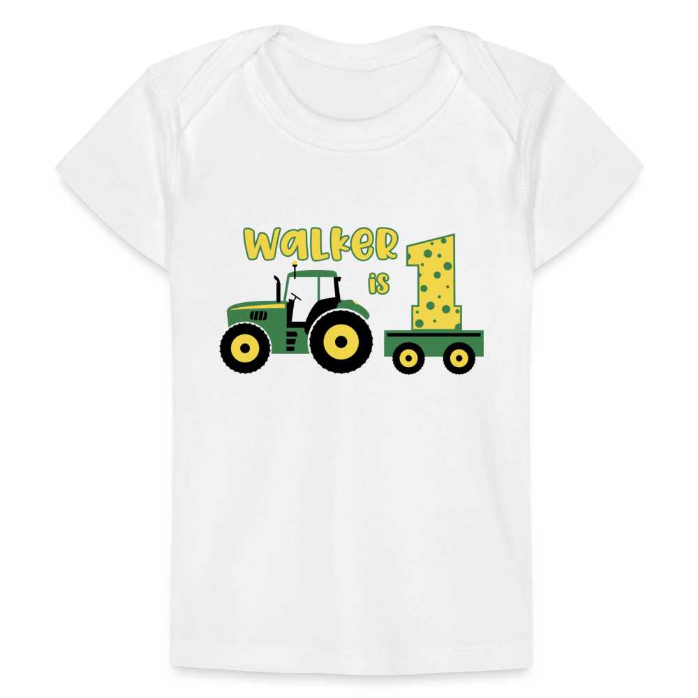 Tractor Personalized Organic Baby T-Shirt SPOD