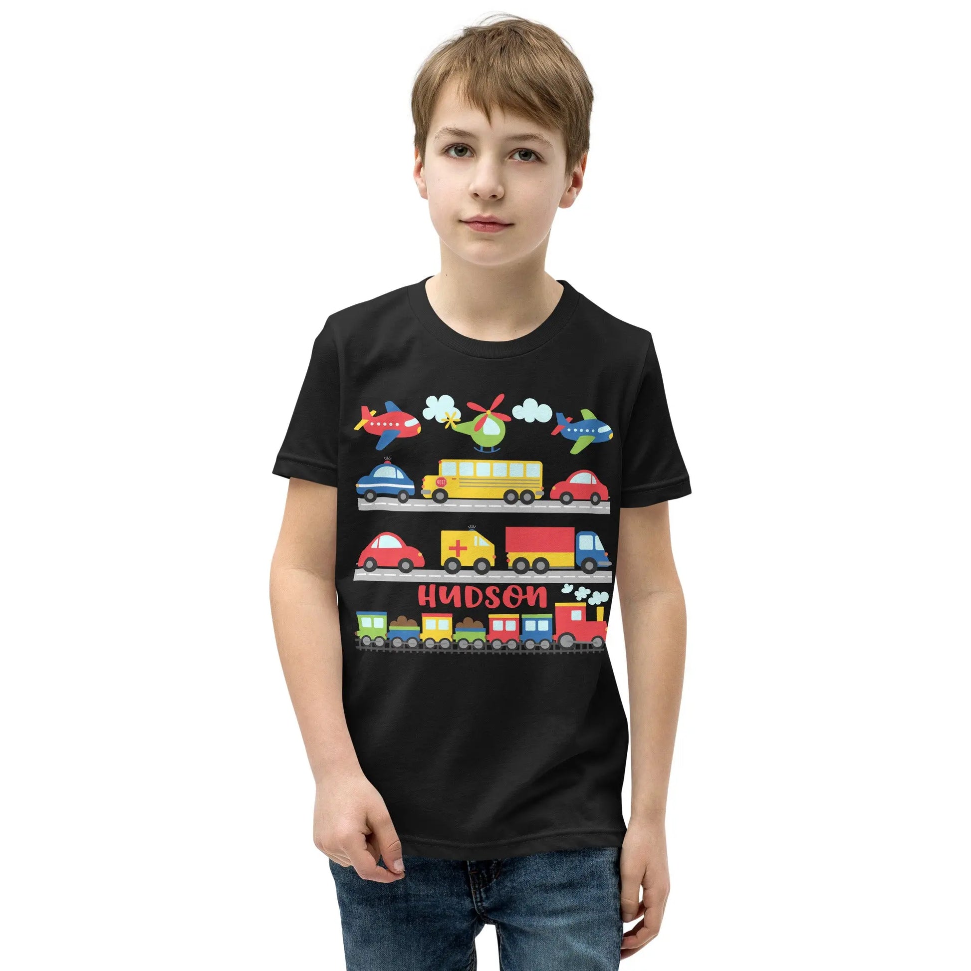 Transportation Personalized Youth Short Sleeve T-Shirt Amazing Faith Designs