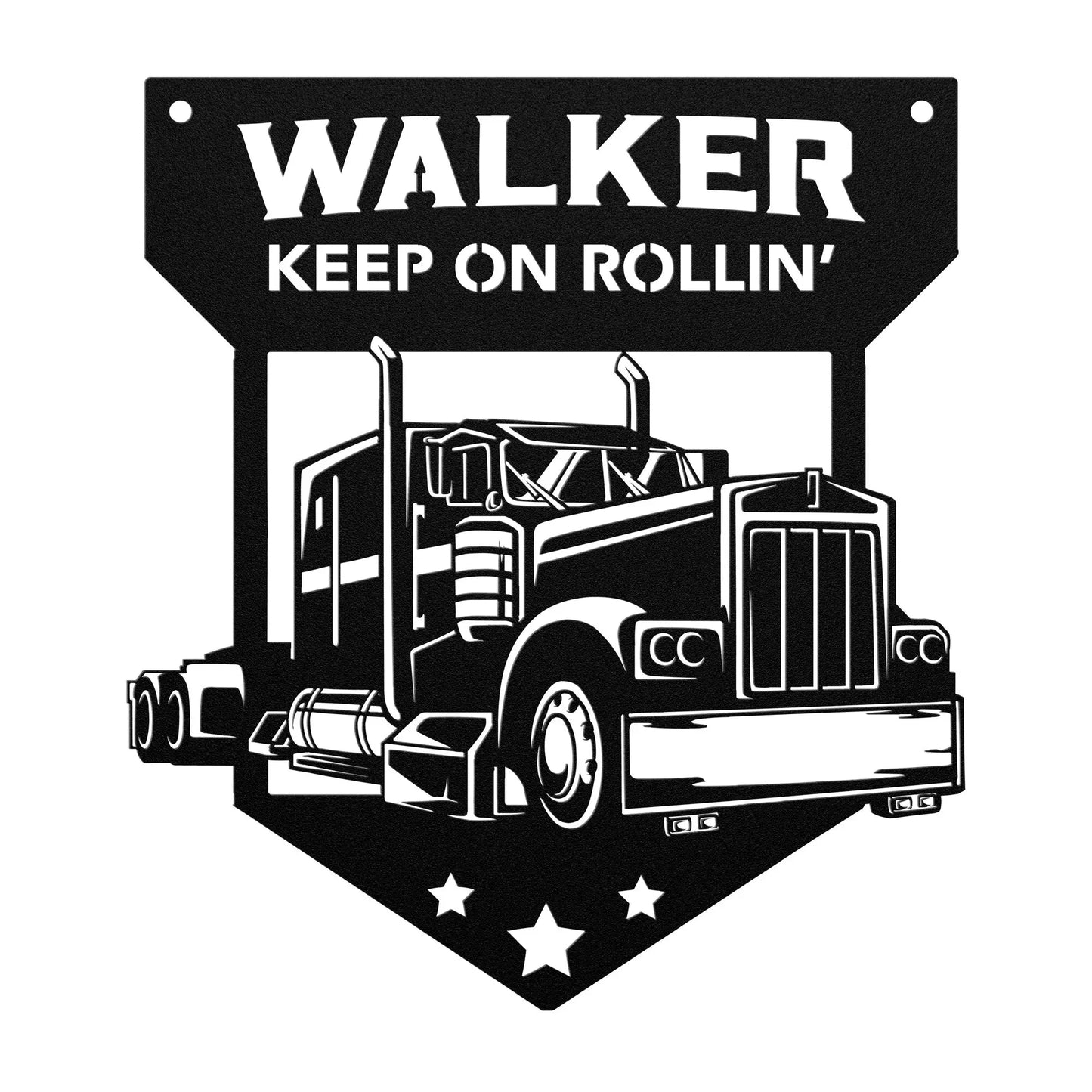 Trucker Personalized Metal Sign/ Transport Truck Metal Wall Art / Home Decor Semi Truck Sign / Steel Metal Art / Custom Trucking Wall Art teelaunch
