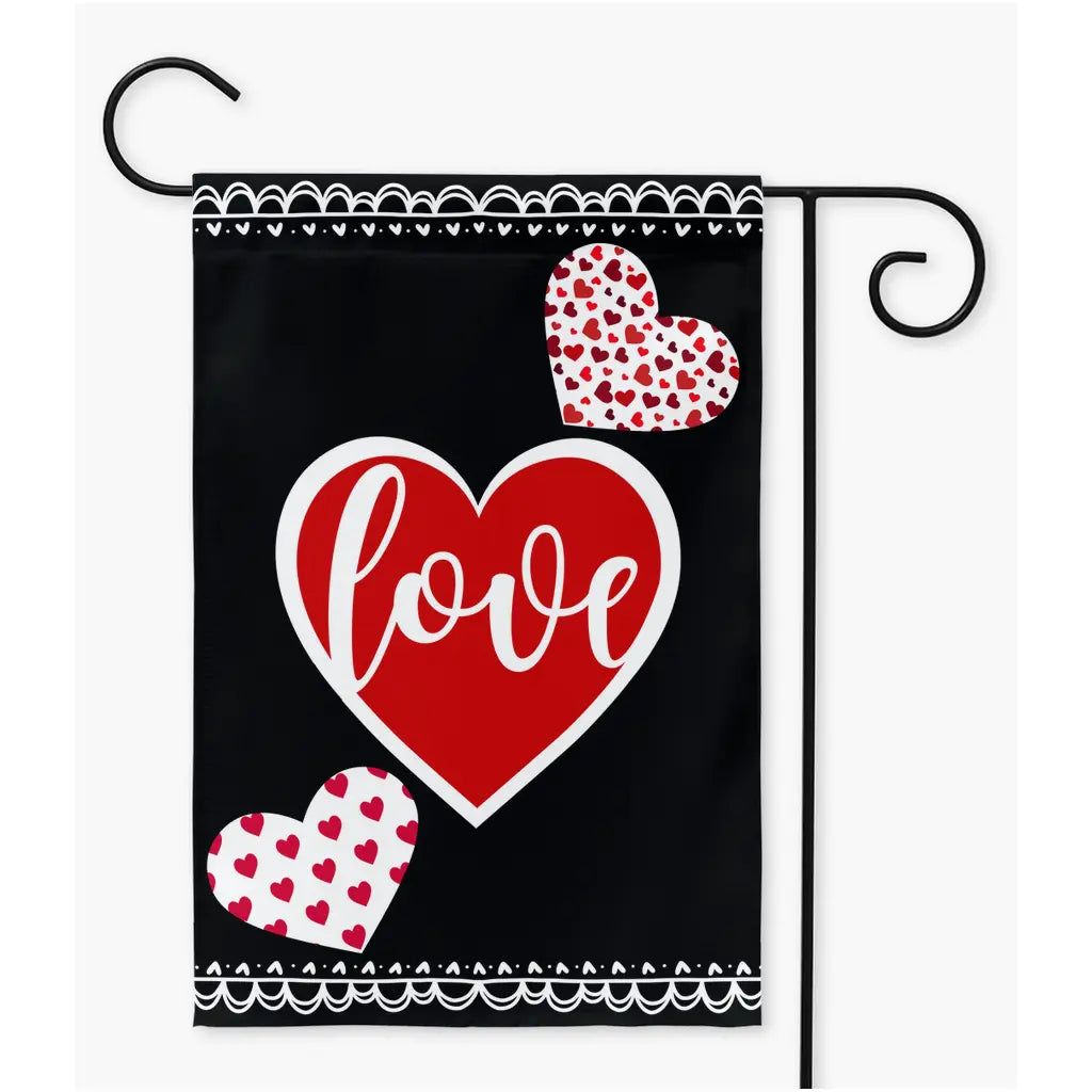 Valentine's Day Love Garden Flag Amazing Faith Designs