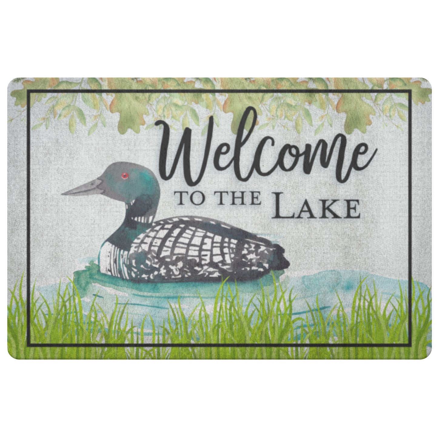 Welcome to the Lake Loon Door Mat teelaunch