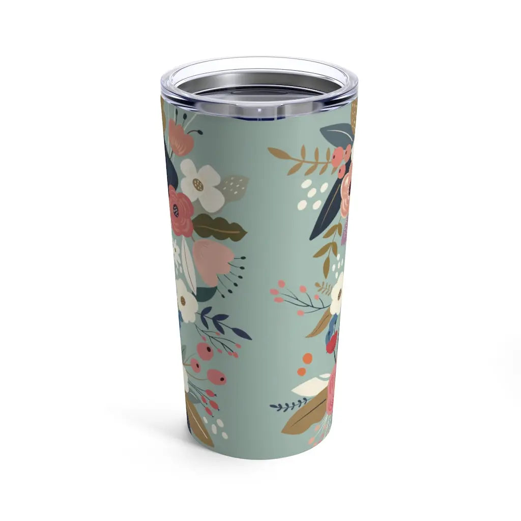 Whatever is Lovely Floral Scripture Tumbler 20oz Printify