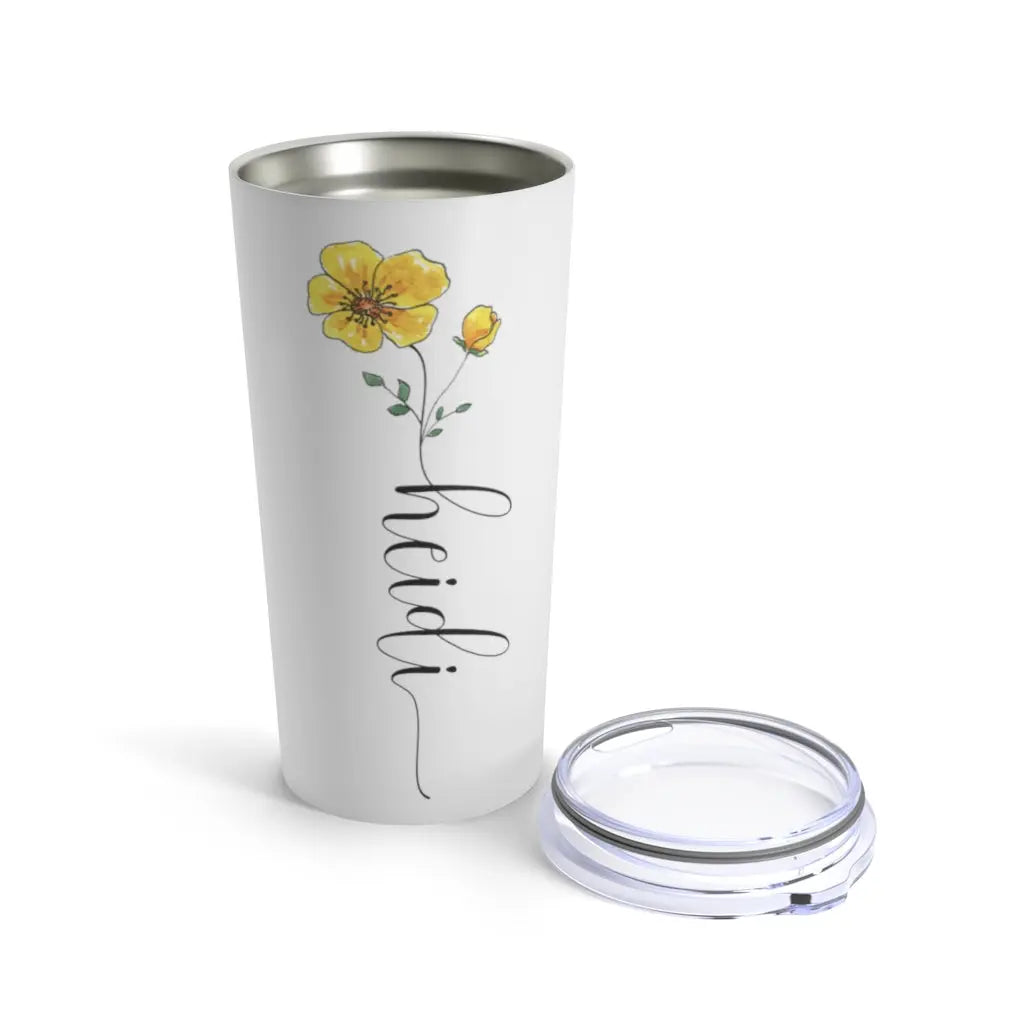 Wildflower Name Tumbler 20oz Printify