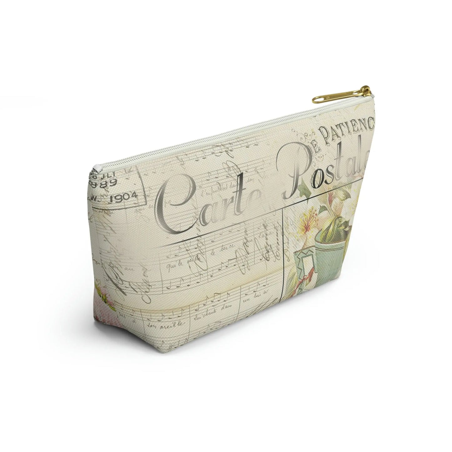 With God All Things Are Possible Makeup Accessory Pouch w T-bottom - Vintage Bicycle Printify