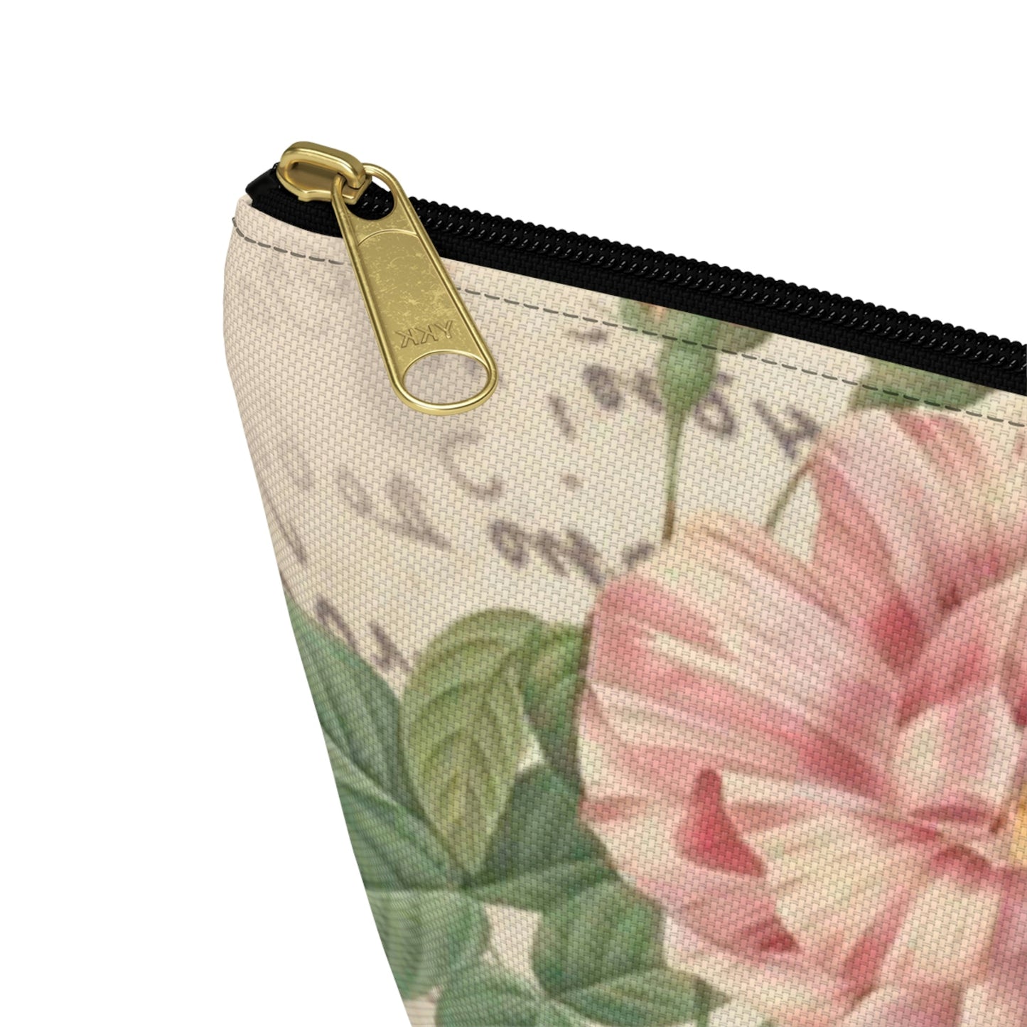 With God All Things Are Possible Makeup Accessory Pouch w T-bottom - Vintage Roses Printify