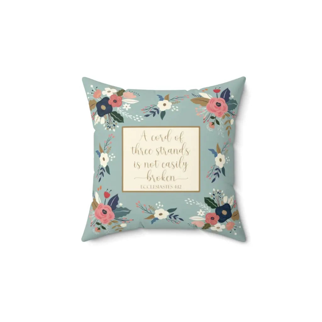 With God All Things Are Possible Summer Meadow 14" or 20" Square Decorator Pillow Printify