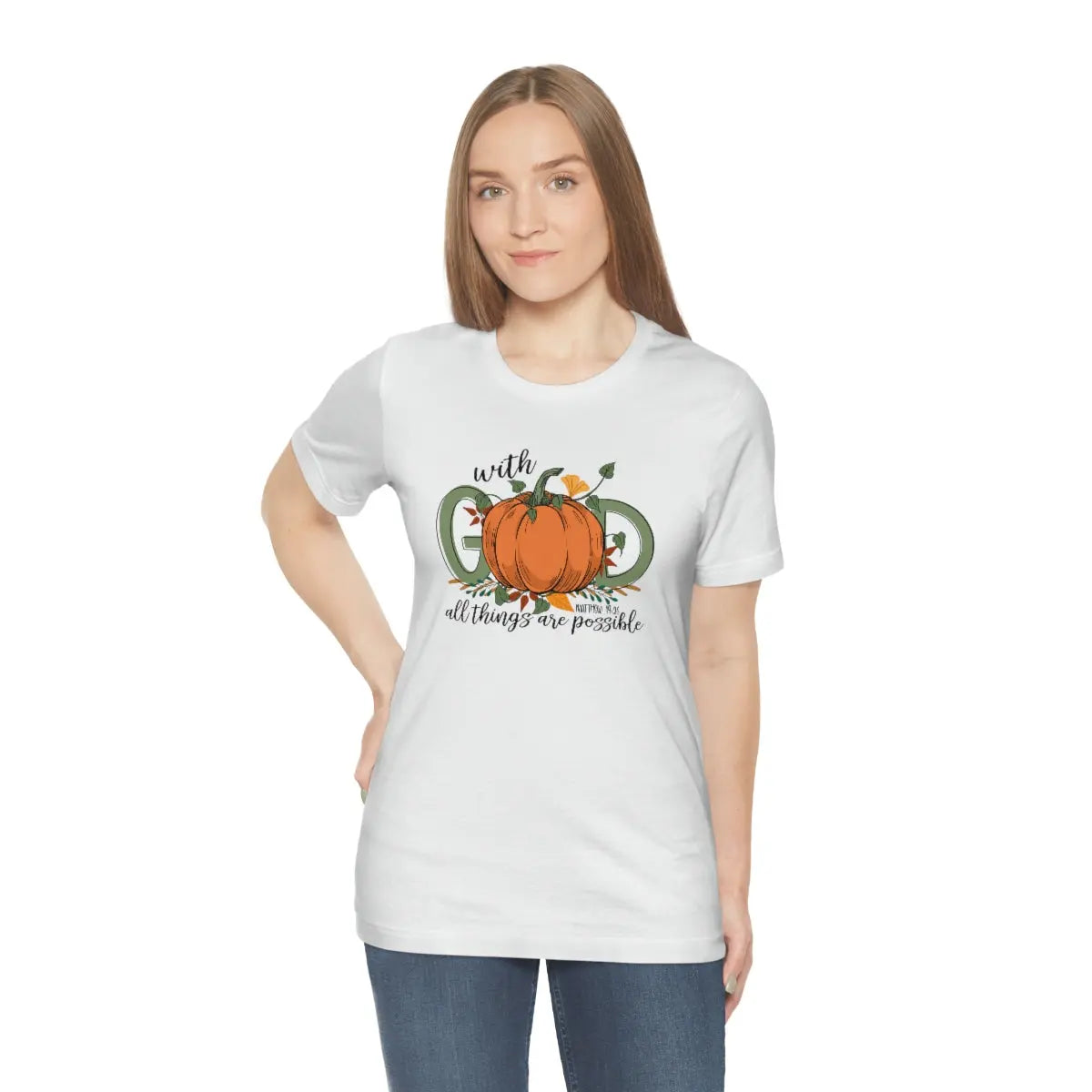 With God Fall Pumpkin Tee Printify