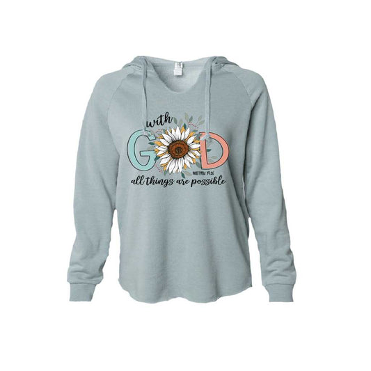 With God Retro Floral Hoodie Amazing Faith Designs