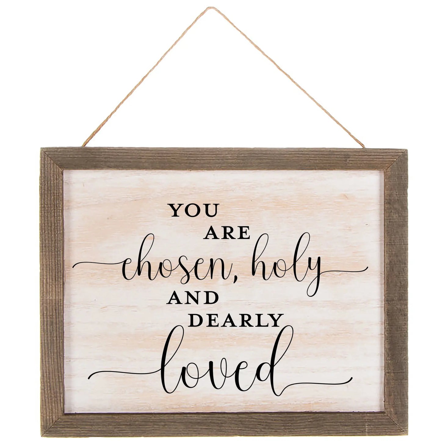 You are Chosen Holy and Dearly Loved Nursery Child Rustic Framed Wood Sign | Baptism Gift amazingfaithdesigns
