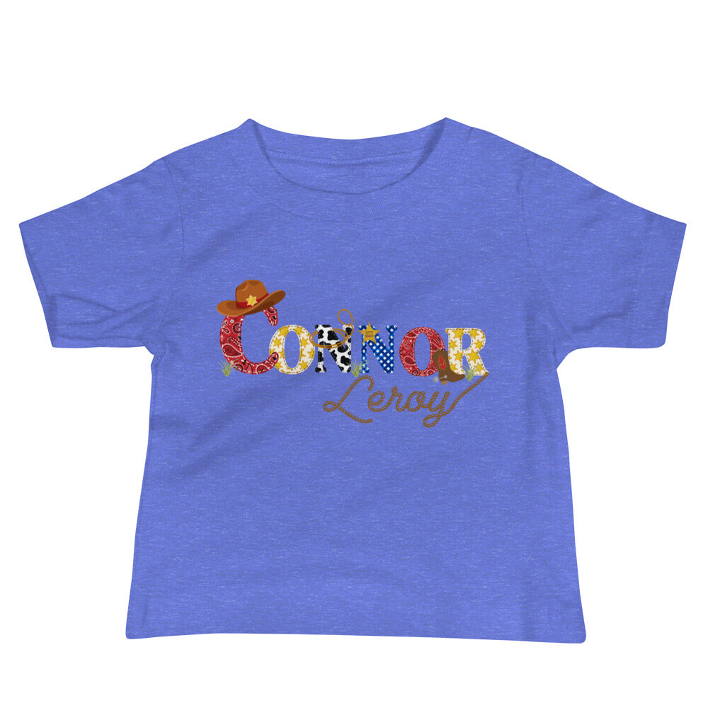 Cowboy Personalized Baby T-shirt - Amazing Faith Designs