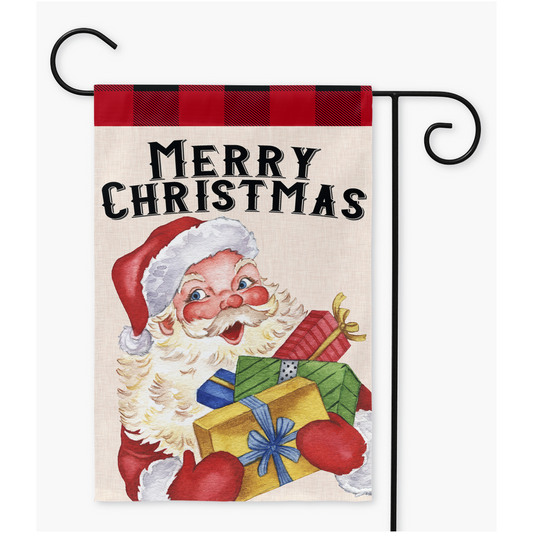 Santa's Gifts Christmas Garden Flag - Amazing Faith Designs