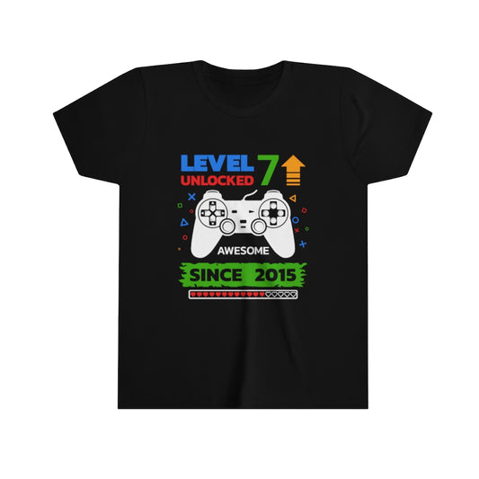 Gamer Level Unlocked Birthday T-shirt S M L XL |  5th 6th 7th 8th 9th, 10th Birthday, Custom Birthday Shirt - Amazing Faith Designs