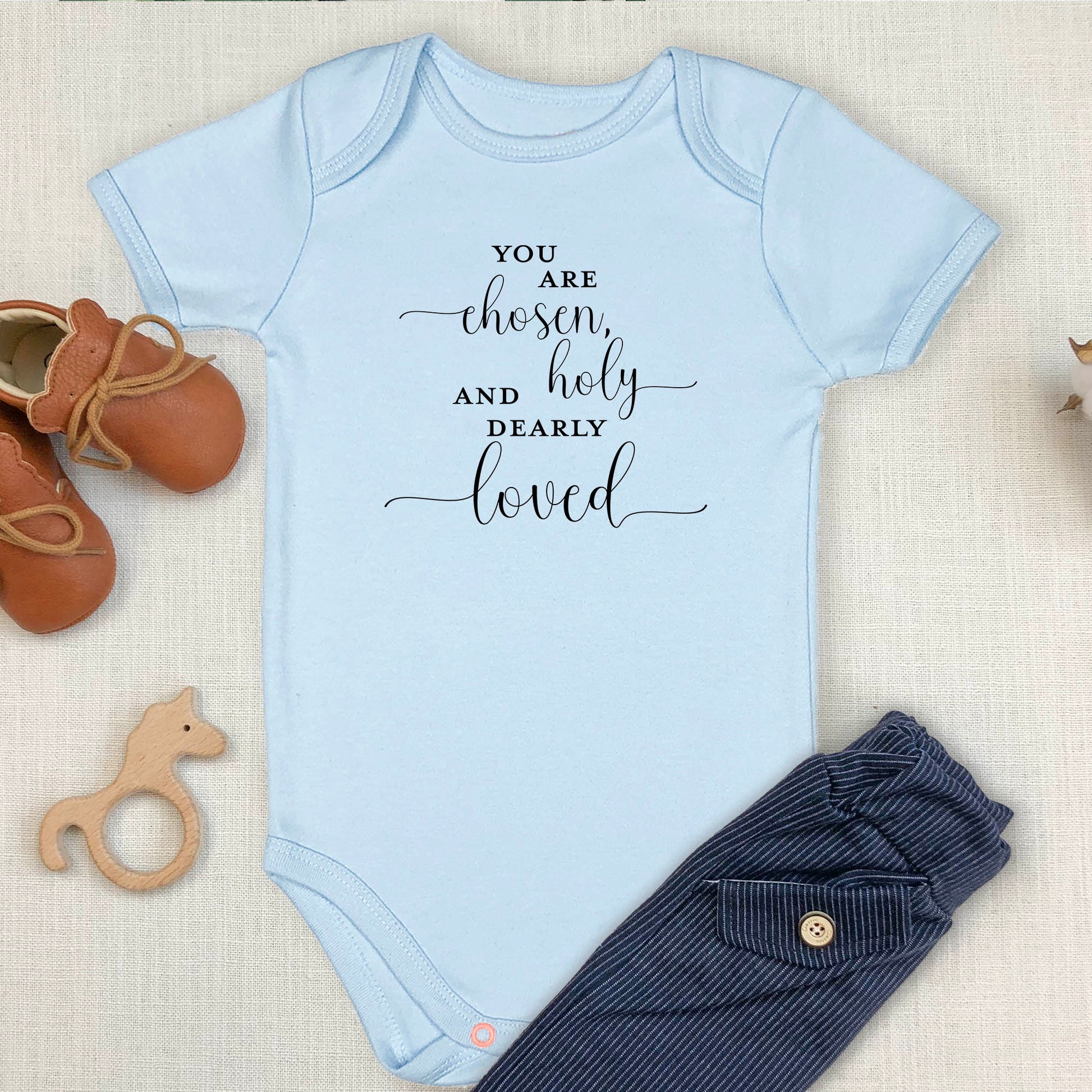 You are Chosen Infant Onesie | Baptism Gift | Christian Baby Gift Printify