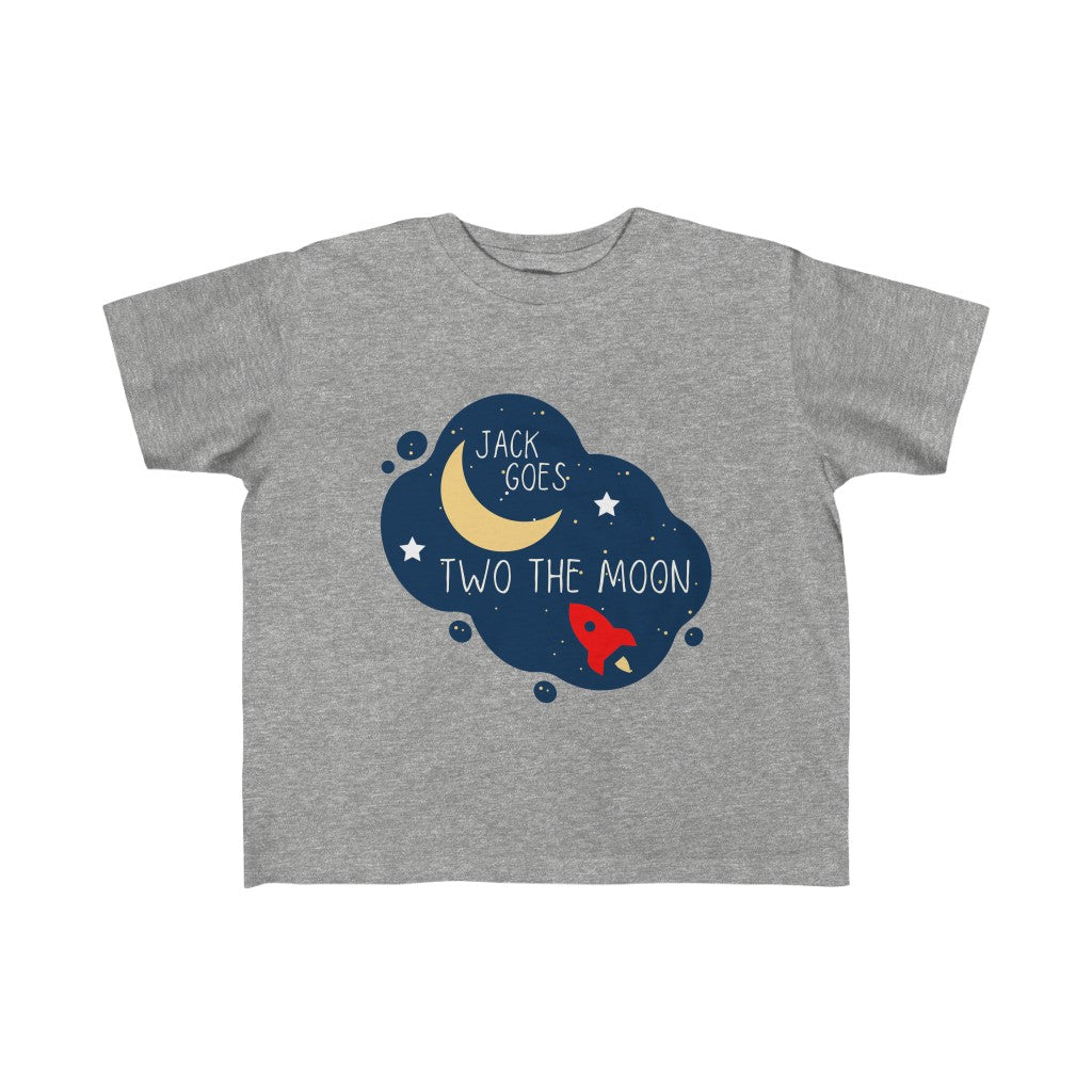 Space Toddler Second Birthday Short Sleeve Tee 2T 3T 4T 5T, 2nd Birthday Shirt, Two Year Old Girl Tshirt - Amazing Faith Designs
