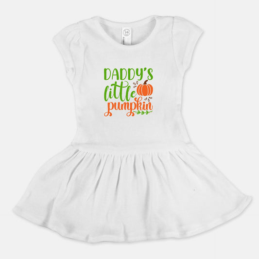 Daddy's Little Pumpkin Toddler Dress, Halloween Girl Dress Amazing Faith Designs