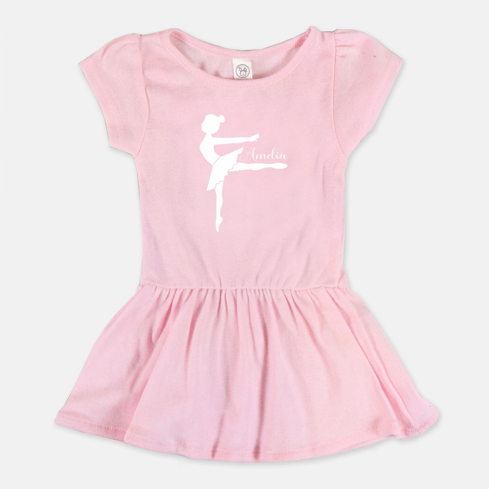 Pink Ballerina Toddler Dress - Personalized Amazing Faith Designs