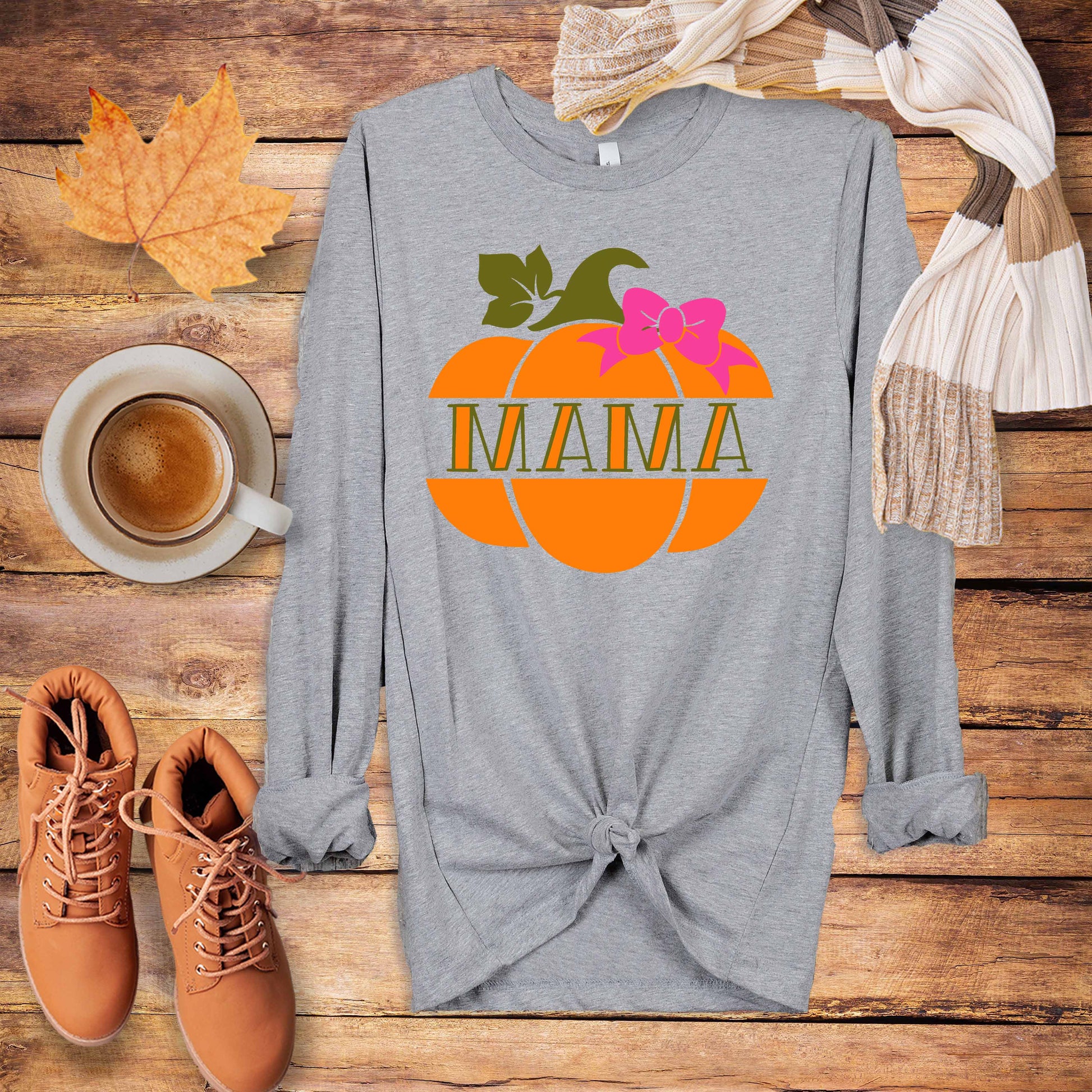 Pumpkin Name Unisex Long Sleeve Shirt - Mama, Nana, Gigi, Mimi - Amazing Faith Designs